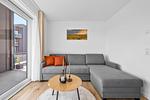 Wohnzimmer - Ferienwohnung TheViewA05 Leuchtturmkiek Dagebüll - Top-Hundeurlaub