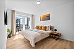 Schlafzimmer - Ferienwohnung TheViewA05 Leuchtturmkiek Dagebüll - Top-Hundeurlaub