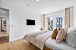 Schlafzimmer - Ferienwohnung TheViewA05 Leuchtturmkiek Dagebüll - Top-Hundeurlaub