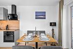Küche / Küchenzeile - Ferienwohnung TheViewA05 Leuchtturmkiek Dagebüll - Top-Hundeurlaub