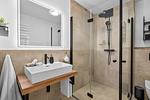 Badezimmer - Ferienwohnung TheViewA05 Leuchtturmkiek Dagebüll - Top-Hundeurlaub