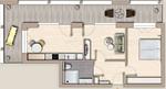 Grundriss - Ferienwohnung TheViewA05 Leuchtturmkiek Dagebüll - Top-Hundeurlaub