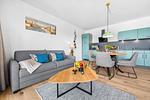 Wohnzimmer - Ferienwohnung TheViewB01 Watt´n Glück Dagebüll - Top-Hundeurlaub