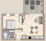 Grundriss - Ferienwohnung TheViewB01 Watt´n Glück Dagebüll - Top-Hundeurlaub