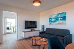 Wohnzimmer - Ferienwohnung TheViewB10 AHOI Dagebüll - Top-Hundeurlaub