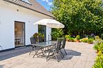 Terrasse mit Gartenblick - Wohnung Küstenperle - Top-Hundeurlaub