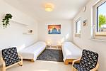 2. Schlafzimmer mit Einzelbetten - Wohnung Küstenperle - Top-Hundeurlaub