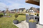 Terrasse - Reetdachhaus WE 01 "Huus Marga" - Top-Hundeurlaub
