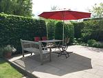 Terrasse - Ferienhaus Wichmannsdorf "Birgmichfrieda" - Top-Hundeurlaub