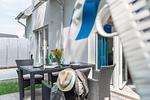 Terasse mit Strandkorb - Strandhaus WE 05 "Knud's Hus" - Top-Hundeurlaub