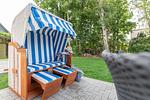 Terasse mit Strandkorb - Strandhaus WE 05 "Knud's Hus" - Top-Hundeurlaub