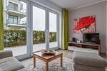 Blick auf den Balkon - Villa Bernstein WE 08 - Top-Hundeurlaub