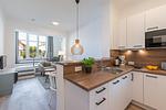 Offene Wohnküche - Westside Arthotel Apartment 102 - Top-Hundeurlaub