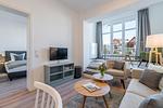 Wohnbereich - Westside Arthotel Apartment 102 - Top-Hundeurlaub