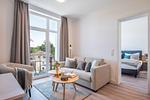 Wohnbereich - Westside Arthotel Apartment 104 - Top-Hundeurlaub