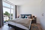 Schlafzimmer - Westside Arthotel Apartment 104 - Top-Hundeurlaub