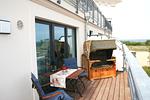 Balkon mit seitlichem Meerblick - Villa Bernstein WE 15 - Top-Hundeurlaub