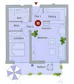 Grundriss - Villa Deichgraf WE 10 - Top-Hundeurlaub