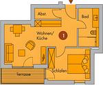 Grundriss - Villa Sanddorn WE 01 - Top-Hundeurlaub