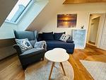 Wohnzimmer - Ferienwohnung Hafenblick - Top-Hundeurlaub