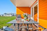Terrasse - Ferienwohnung Knuts Koje Olpenitz - Top-Hundeurlaub