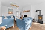 Wohnzimmer - Ferienwohnung Knuts Koje Olpenitz - Top-Hundeurlaub