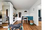 Küche / Küchenzeile - Apartment 7/7 EG barrierefrei - überdachte Terrasse - Top-Hundeurlaub