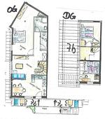 Grundriss - Apartment 7b - überdachter Balkon - Top-Hundeurlaub