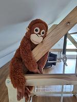 Plüschfigur auf Holzleiter in Spielraum - Ferienhaus Brandungsperle - Top-Hundeurlaub