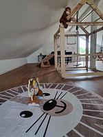 Spielecke im Kinderzimmer mit Holzspielzeuge - Ferienhaus Brandungsperle - Top-Hundeurlaub