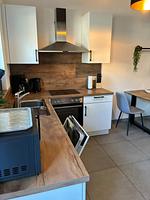 Küche / Küchenzeile - Ferienhaus Kiebitz - Top-Hundeurlaub