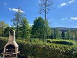 Garten mit Grillkamin - Haus 23 Seeblick Fewo oben mit Dachgeschoss - Top-Hundeurlaub