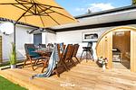Terrasse - Ferienhaus Villa Meerzeit Büsum - Top-Hundeurlaub