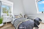 Schlafzimmer - Ferienhaus Villa Meerzeit Büsum - Top-Hundeurlaub