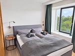 Schlafzimmer: Doppelbett (180x200) - FeWo Albatros in Prora - 6.52 - Top-Hundeurlaub
