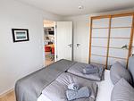 Schlafzimmer: Doppelbett (180x200) - FeWo Albatros in Prora - 6.52 - Top-Hundeurlaub