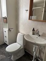 Badezimmer im Ferienhaus Bokhultet im Naturreservat Bokhultet in Småland - Hus Bokhultet - Top-Hundeurlaub