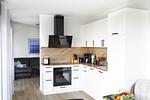 Küche / Küchenzeile - Ferienwohnung TheViewA15 Mole 15 Dagebüll - Top-Hundeurlaub