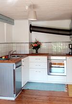 Küche / Küchenzeile - Ferienhaus Häuschen im Norden - Top-Hundeurlaub