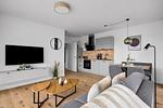Wohnzimmer - Ferienwohnung TheViewC02 Olersem Dagebüll - Top-Hundeurlaub