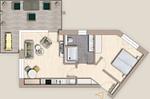 Grundriss - Ferienwohnung TheViewC02 Olersem Dagebüll - Top-Hundeurlaub