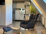 Wohnzimmer - Ferienwohnung Ole - Reet und Erholung - Ringsberg bei Glücksburg - Top-Hundeurlaub