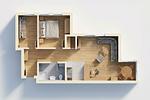 Grundriss - Ferienwohnung El Capitan mit 2 Schlafzimmern und nur 450 m zum Strand - Top-Hundeurlaub