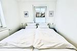 Doppelbett Detailansicht - Ferienwohnung blaue Koje - Top-Hundeurlaub