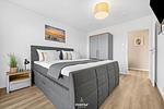 Schlafzimmer - Ferienwohnung Kuddelmuddel Olpenitz - Top-Hundeurlaub