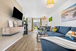 Wohnzimmer - Ferienwohnung Kuddelmuddel Olpenitz - Top-Hundeurlaub