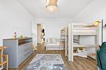 Schlafzimmer - Ferienwohnung Kuddelmuddel Olpenitz - Top-Hundeurlaub