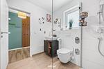 Badezimmer - Ferienwohnung Kuddelmuddel Olpenitz - Top-Hundeurlaub