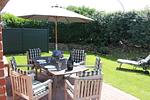 Terrasse - Ferienhaus Belle Hues Westerland auf Sylt - Top-Hundeurlaub