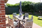 Terrasse - Ferienhaus Belle Hues Westerland auf Sylt - Top-Hundeurlaub